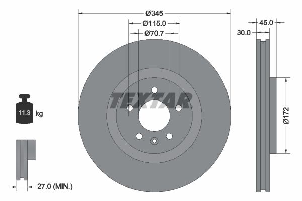 TEXTAR 92323705 Brake Disc