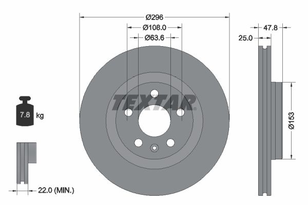 TEXTAR 92323905 Brake Disc