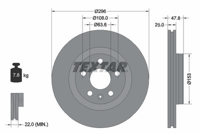 Brake Disc TEXTAR 92323905
