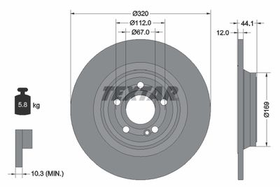 Brake Disc TEXTAR 92324303