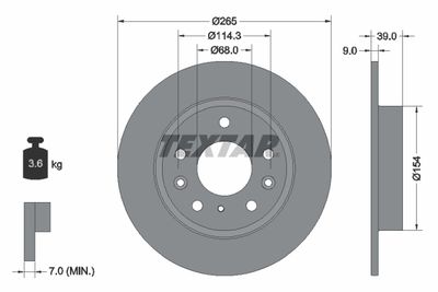 Brake Disc TEXTAR 92324703