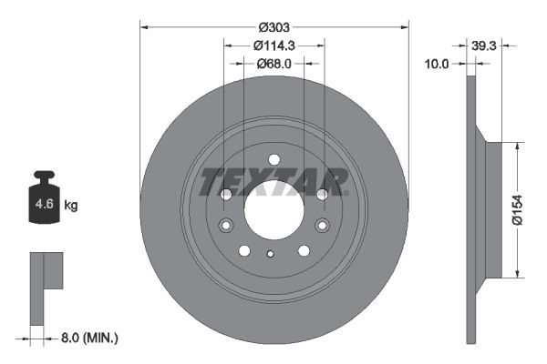 TEXTAR 92324803 Brake Disc
