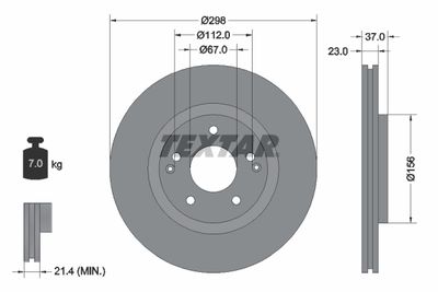Brake Disc TEXTAR 92324903