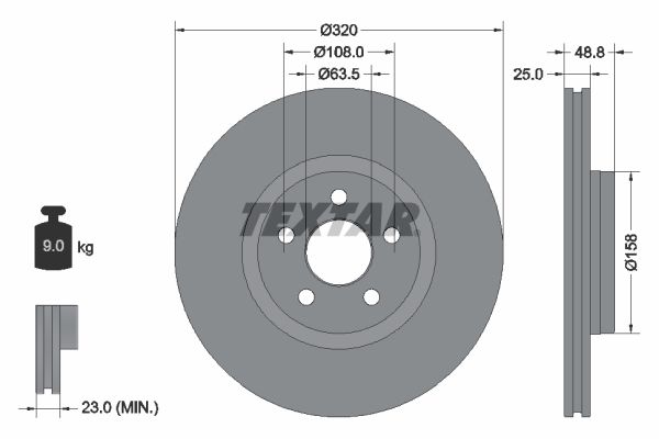 TEXTAR 92326103 Brake Disc