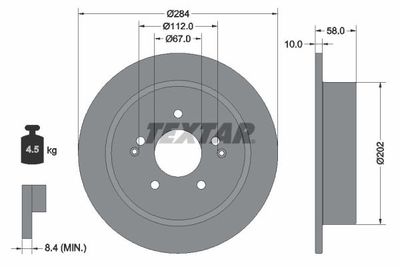 Brake Disc TEXTAR 92326603
