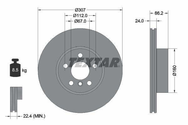 TEXTAR 92326805 Brake Disc