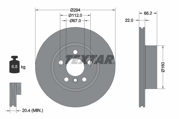 TEXTAR 92327005 Brake Disc