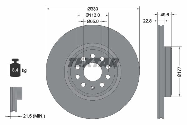 TEXTAR 92327103 Brake Disc