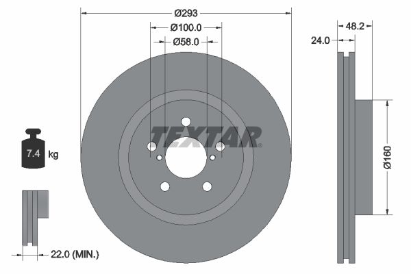 TEXTAR 92327603 Brake Disc