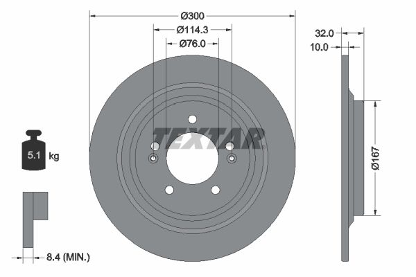 TEXTAR 92332703 Brake Disc