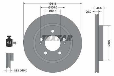 Brake Disc TEXTAR 92332903