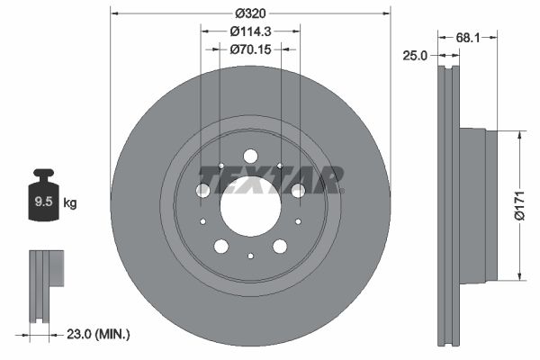 TEXTAR 92333005 Brake Disc