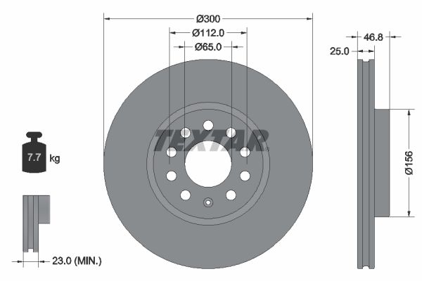 TEXTAR 92333103 Brake Disc