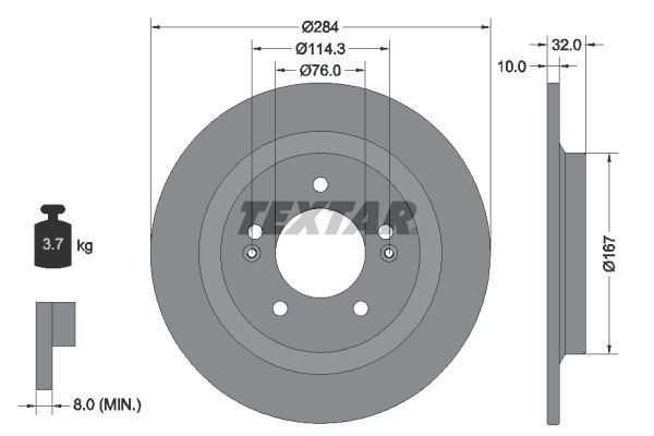 TEXTAR 92333303 Brake Disc