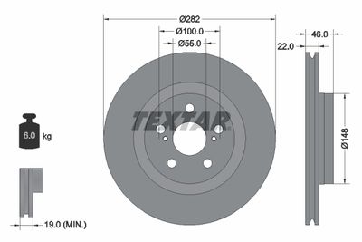 Brake Disc TEXTAR 92333503