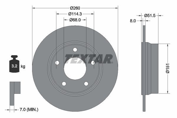 TEXTAR 92335803 Brake Disc
