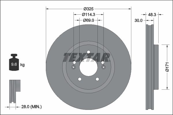 TEXTAR 92337103 Brake Disc