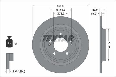 Brake Disc TEXTAR 92337203