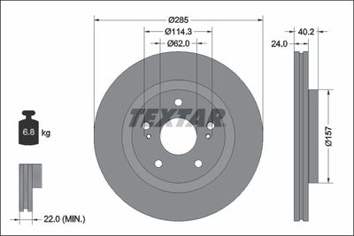 Brake Disc TEXTAR 92337303