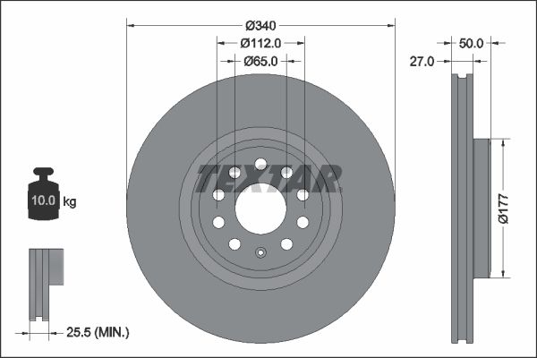 TEXTAR 92337405 Brake Disc
