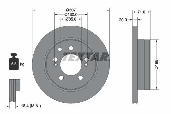 TEXTAR 92338503 Brake Disc