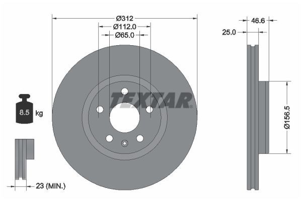 TEXTAR 92343203 Brake Disc