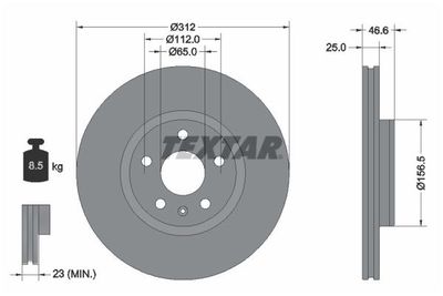 Brake Disc TEXTAR 92343203
