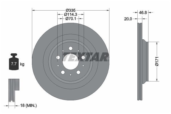 TEXTAR 92343303 Brake Disc