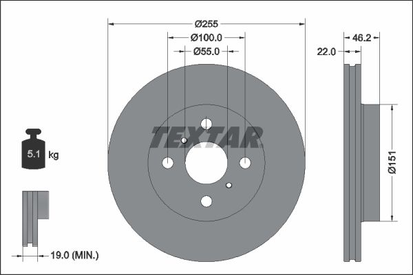TEXTAR 92344803 Brake Disc