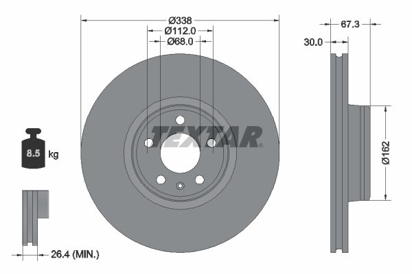 TEXTAR 92345505 Brake Disc