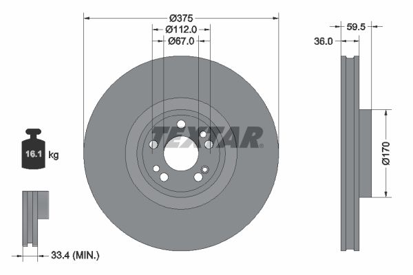 TEXTAR 92346705 Brake Disc