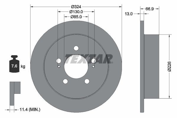 TEXTAR 92347403 Brake Disc