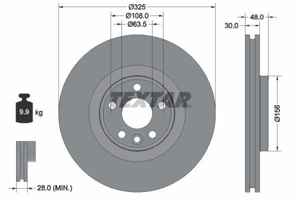 TEXTAR 92348805 Brake Disc
