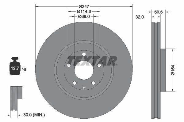 TEXTAR 92348903 Brake Disc