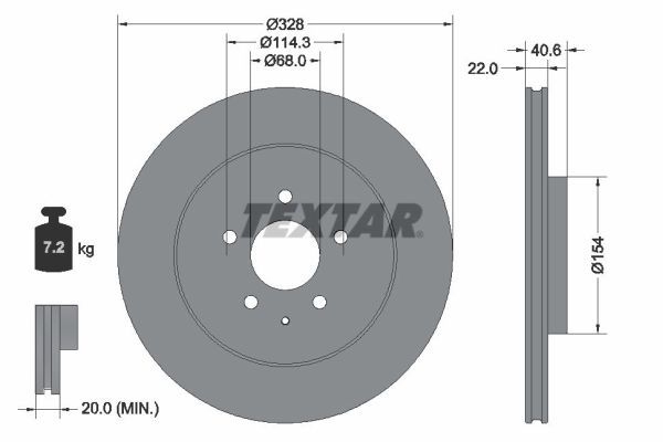 TEXTAR 92349003 Brake Disc