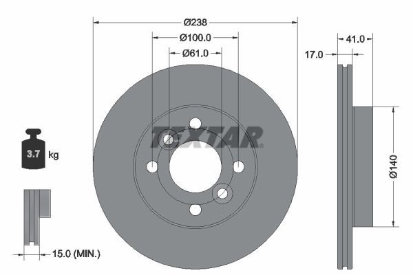 TEXTAR 92350903 Brake Disc
