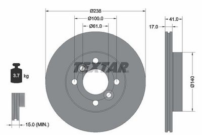 Brake Disc TEXTAR 92350903