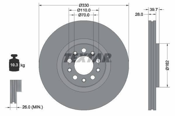 TEXTAR 92351103 Brake Disc
