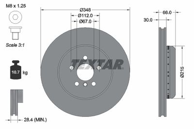 Brake Disc TEXTAR 92351625