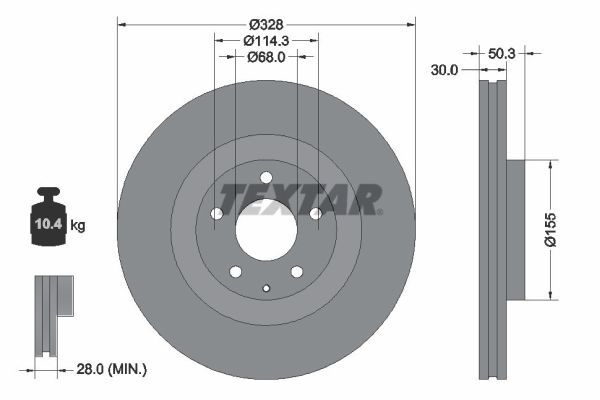 TEXTAR 92352303 Brake Disc