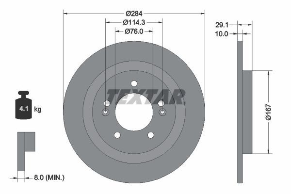 TEXTAR 92352503 Brake Disc