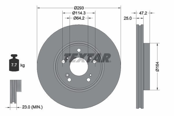 TEXTAR 92353003 Brake Disc