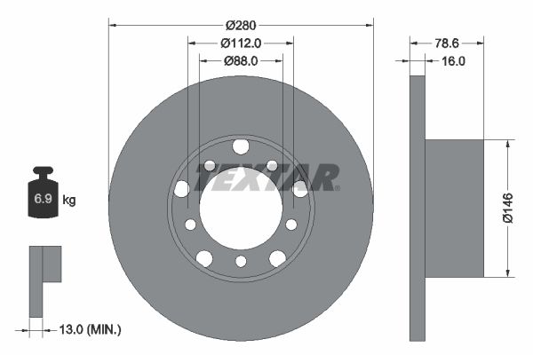 TEXTAR 93012400 Brake Disc