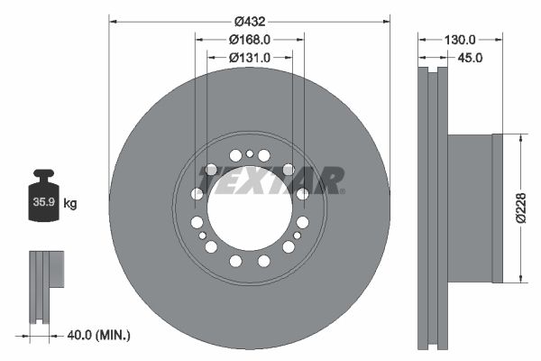TEXTAR 93087200 Brake Disc
