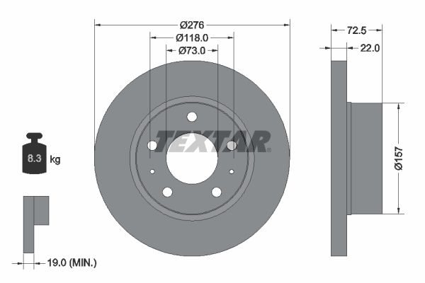 TEXTAR 93104603 Brake Disc