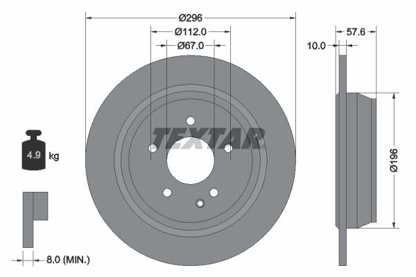 TEXTAR 93123503 Brake Disc