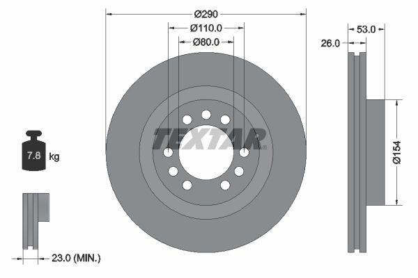 TEXTAR 93127200 Brake Disc
