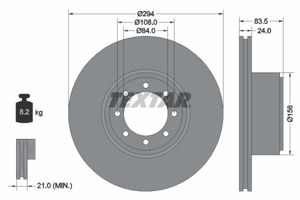 TEXTAR 93175300 Brake Disc