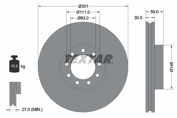 TEXTAR 93177603 Brake Disc