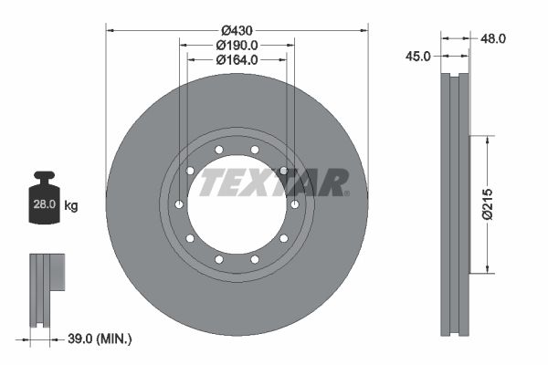 TEXTAR 93193500 Brake Disc